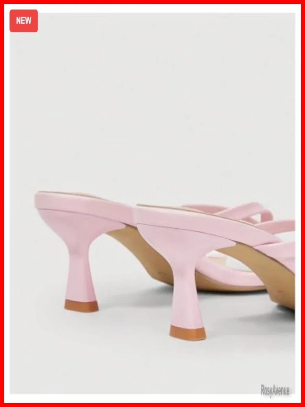 Kitten Heels Thong Strap Sandals Mid Heel Square Toe Dressy Flip Flop